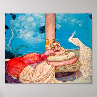 Princess & White Peacock Creëer Magic Poster