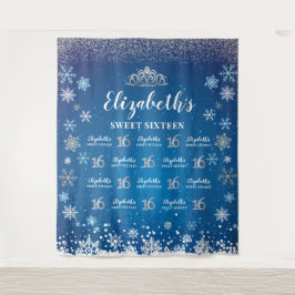 Princess Winter Sweet 16 photobooth Backdrop Wandkleed