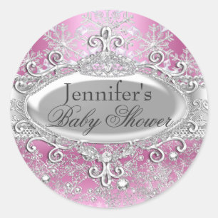 Princess Winter Wonderland Baby shower Sticker