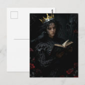 Princess With a Black Bird Reading a Book Briefkaart (Voorkant / Achterkant)