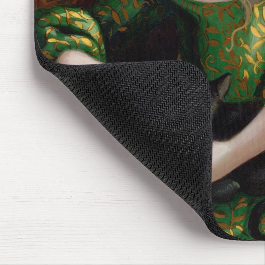 "Princess with a Black Cat" Mousepad Muismat (Hoek)