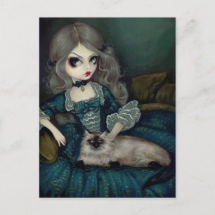 "Princess with a Himalayan Cat"-Briefkaart Briefkaart