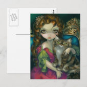 "Princess with a Maine Coon Cat"-Briefkaart Briefkaart (Voorkant / Achterkant)