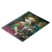 "Princess with a Maine Coon Cat"-laptop Notitieboek (Linkerzijde)