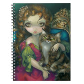 "Princess with a Maine Coon Cat"-laptop Notitieboek (Voorkant)