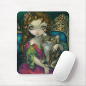 "Princess with a Maine Coon Cat" Mousepad Muismat (Met muis)