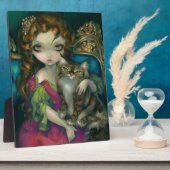 "Princess with a Maine Coon Cat" Plaque Fotoplaat (Zijkant)