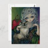 "Princess with a Ragdoll Cat"-Briefkaart Briefkaart (Voorkant / Achterkant)