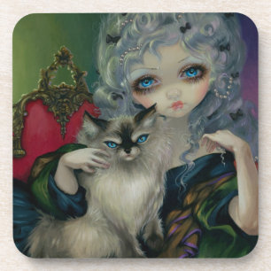 "Princess with a Ragdoll Cat"-Onderzetter Onderzetter