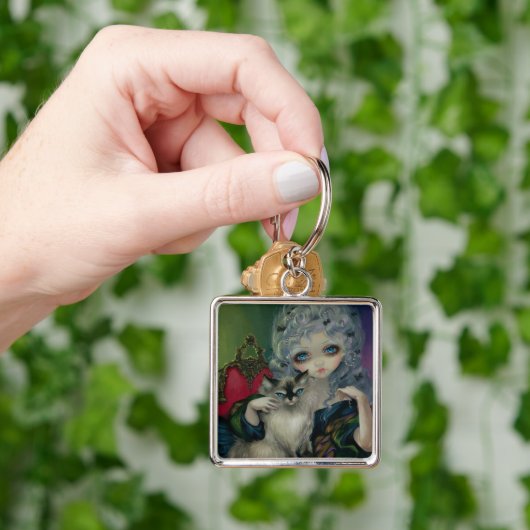 "Princess with a Ragdoll Cat" Sleutelhanger (Hand)