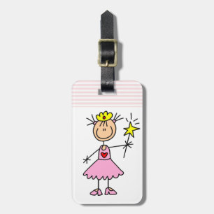 Princess with Wand Bagagelabel