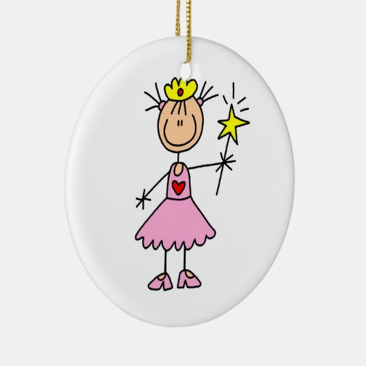 Princess with Wand Keramisch Ornament (Rechts)