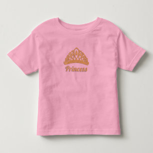 Princess Word Art Gouden Kroon Prachtig T-Shirt