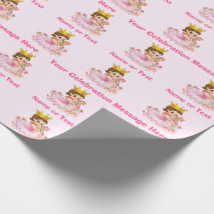 Princess Wrapping Paper, uw locatie en naam Cadeaupapier