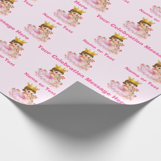 Princess Wrapping Paper, uw locatie en naam Cadeaupapier (Hoek)