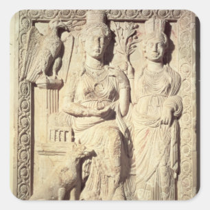 Princess Zenobia en een vrouw metgezel Vierkante Sticker