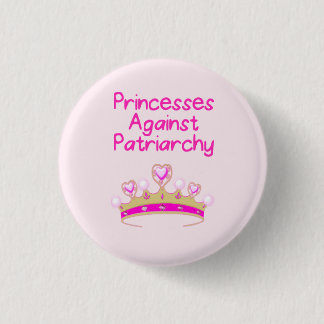 Princessen tegen patriarchie ronde button 3,2 cm