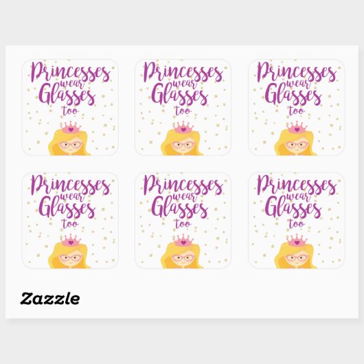 Princesses Draag bril naar stickers (Vel)