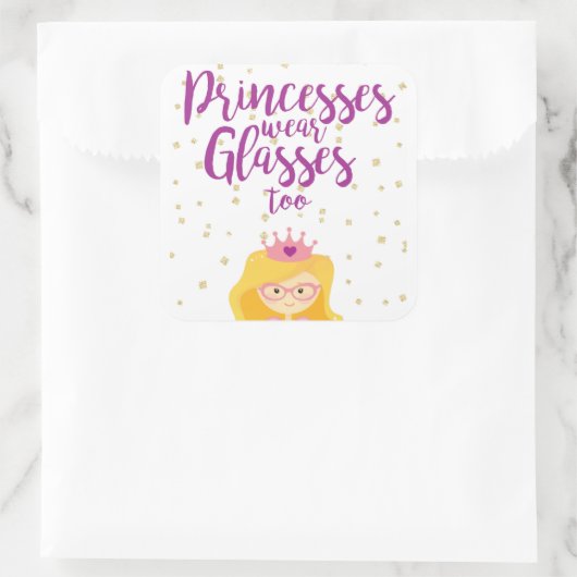 Princesses Draag bril naar stickers (Tas)