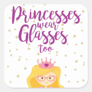 Princesses Draag bril naar stickers