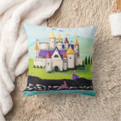 Princesses en Sierkussen met kasteel (Deken)