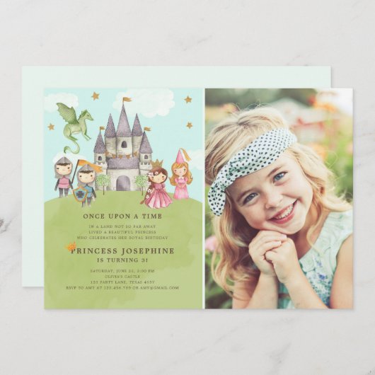 Princesses en uitnodiging tot vrijetijdsbesteding (Voorkant / Achterkant)