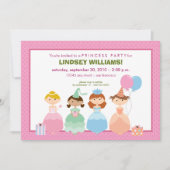 Princesses in Row Princess Party Kaart (Voorkant)