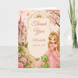 Princesses Kasteel Draak Bedankkaart
