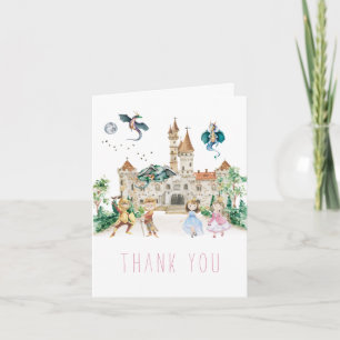 Princesses, Knachten en Dragons Fairy Tale Bedankkaart