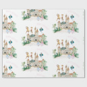 Princesses, Knachten en Dragons Fairy Tale Birthda Cadeaupapier (Vlak)