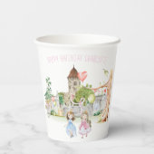 Princesses, Knachten en Dragons Fairy Tale Birthda Papieren Bekers (Achterkant)