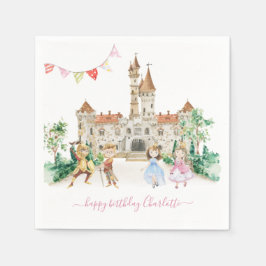 Princesses, Knachten en Dragons Fairy Tale Birthda Servet