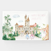 Princesses, Knachten en Dragons Fairy Tale Welkom Spandoek (Horizontaal)