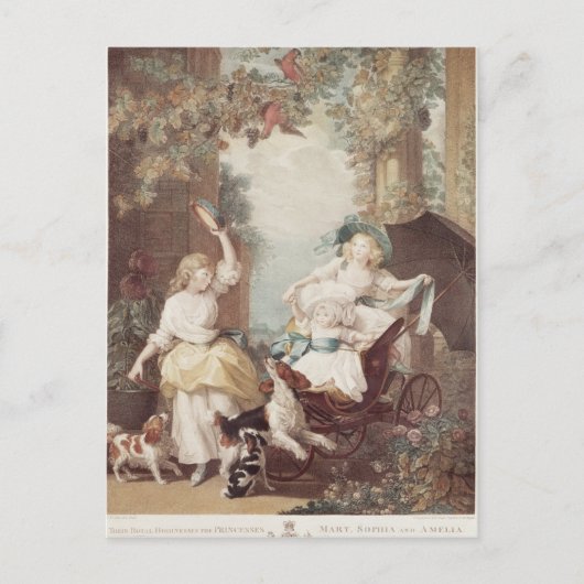 Princesses Mary, Sophia en Amelia Briefkaart (Voorkant)