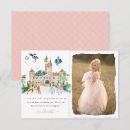 Princesses, nachten en dragons Fairy Tale Dank je  Bedankkaart