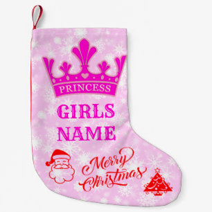 Princesses, prinses Crown roze Kleine Kerstsok