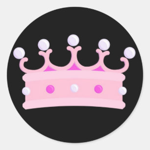 PrincessPartyCrown Ronde Sticker