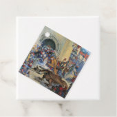 Princess's Birthday Dragon Folded Greeting Card Bedankjes Labels (In situ)