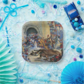 Princess's Birthday Dragon Folded Greeting Card Papieren Bordje (Feest)