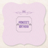 Princess's Birthday Kartonnen Onderzetters (Voorkant)