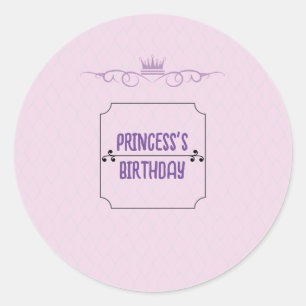 Princess's Birthday Ronde Sticker