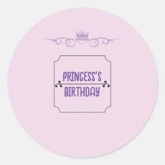 Princess's Birthday Ronde Sticker