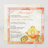 Princess's Carriage: Verloving Uitnodigingen (Voorkant / Achterkant)