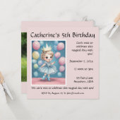 Princess's Enchanted Birthday Celebrate Kaart (Voorkant / Achterkant in situ)