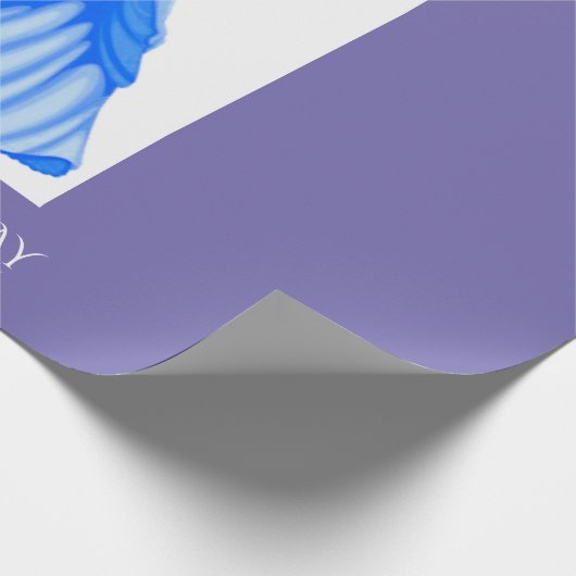 Princess's verjaardagspapier. Aangepaste naam. Cadeaupapier (Hoek)