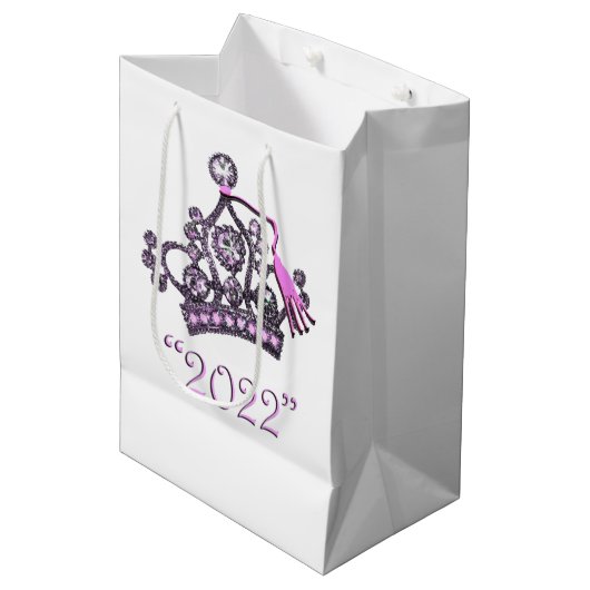PrincessTiara "Class of 2022" Medium Gift Bag Medium Cadeauzakje (Voorkant Gekanteld)
