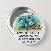 Princeton '78 43e reünie 'Kom uit' 3-Button Ronde Button 7,6 Cm (Voorkant /achterkant)