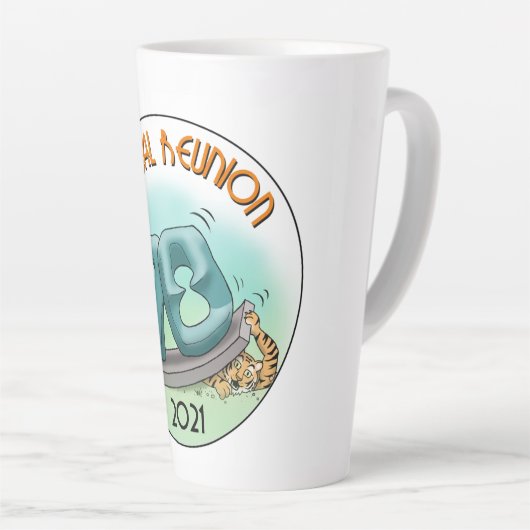 Princeton '78 43rd Reunion logo latte mok (Rechterhoek)