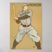  Princeton Baseball Player van Penfield Poster (Voorkant)