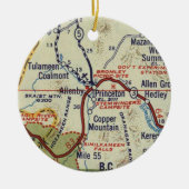 Princeton BC kaart Keramisch Ornament (Voorkant)